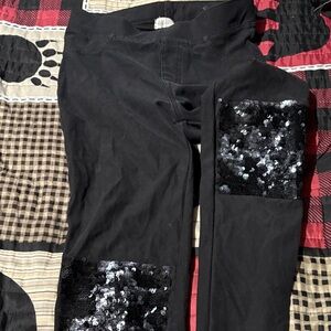 H&M Black Textured Leggings